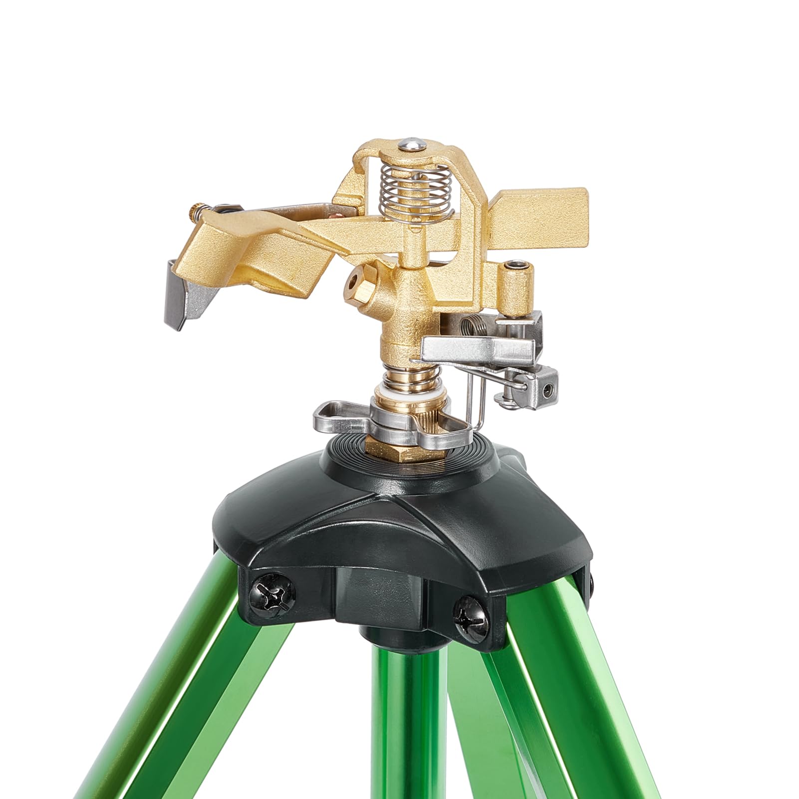 Irrigatori per cortile con ugello testa regolabile, irrigatore per prato con irrigazione a copertura di ampia area a 360 gradi, irrigatori d'acqua in ottone resistente con gambe di estensione,