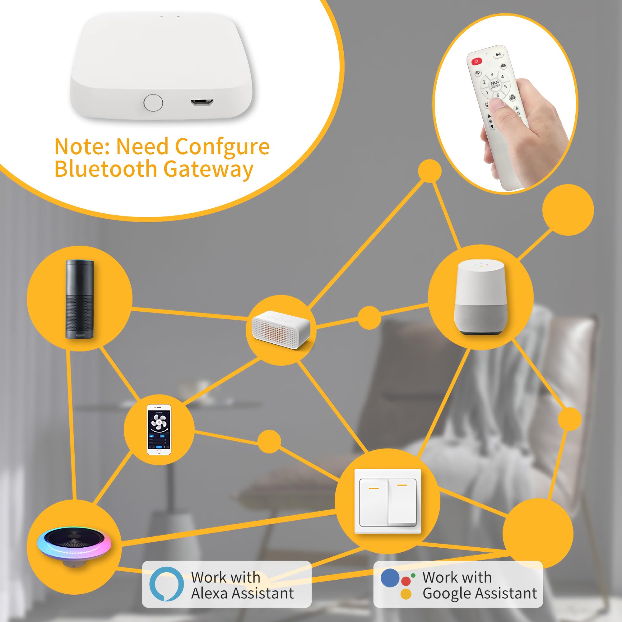 RGB Alexa Ventilatore Da Soffitto Con Luce E Telecomando Camera Da Letto Plafoniera Ventilatore Soffitto E Cassa Bluetooth Ventilatore Soffitto Con Luce Wifi Moderno 50CM*20CM