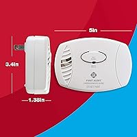Vista 6 de First Alert - Alarma de monóxido de carbono de enchufar, con respaldo de batería