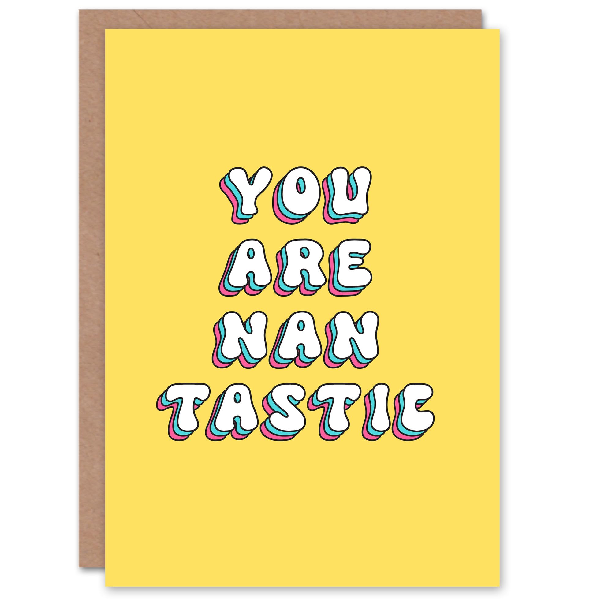 Artery8 Greeting Card Nan You Are Nantastic Wordplay Fantastic For Grandma Gran Granny Grandmother Birthday Card