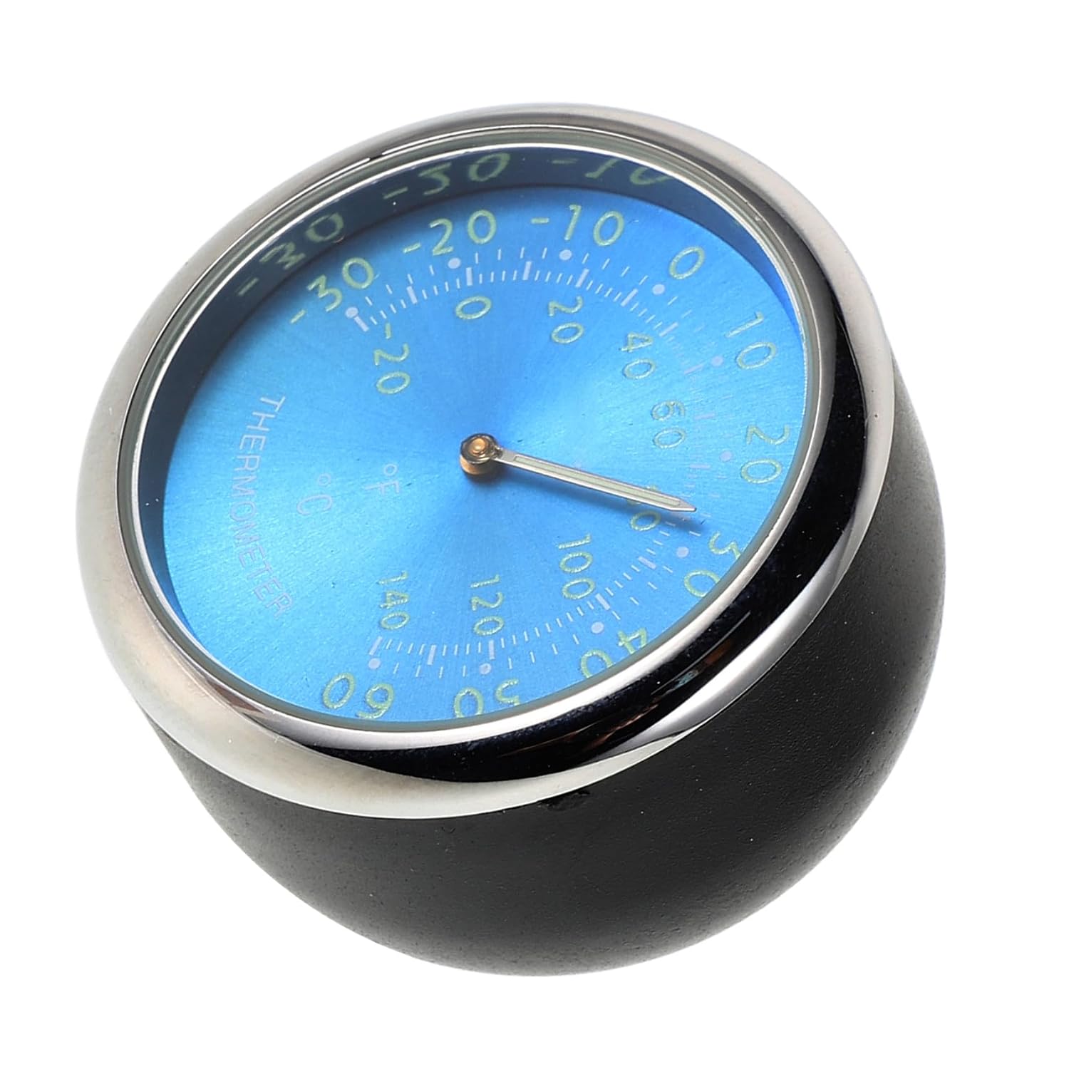 Blue Car Dashboard Thermometer with Clock for Nighttime Driving