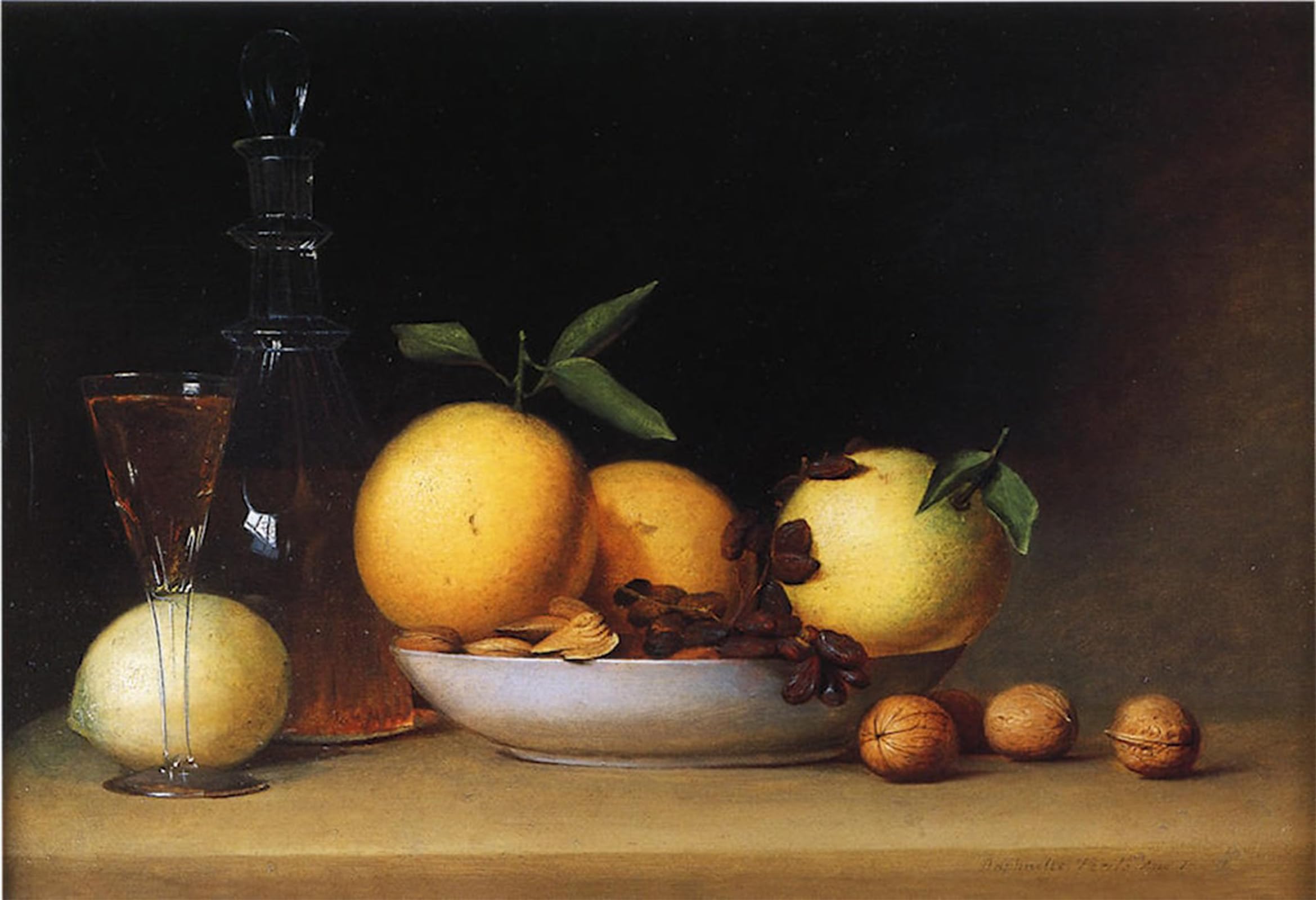 POSTERIIk Vintage Print Pop Art Landscape Artwork Still Life with Liqueur and Fruit by Raphaelle Peale Art Prints for Office Home Decor 60x90cm