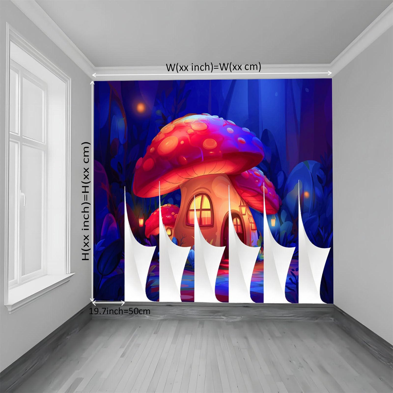 Carta da parati murale per soggiorno, 500 x 280 cm, motivo architettura onirica, poster da parete in tessuto non tessuto, per camera da letto moderna per camera dei bambini, sfondo TV, decorazione da