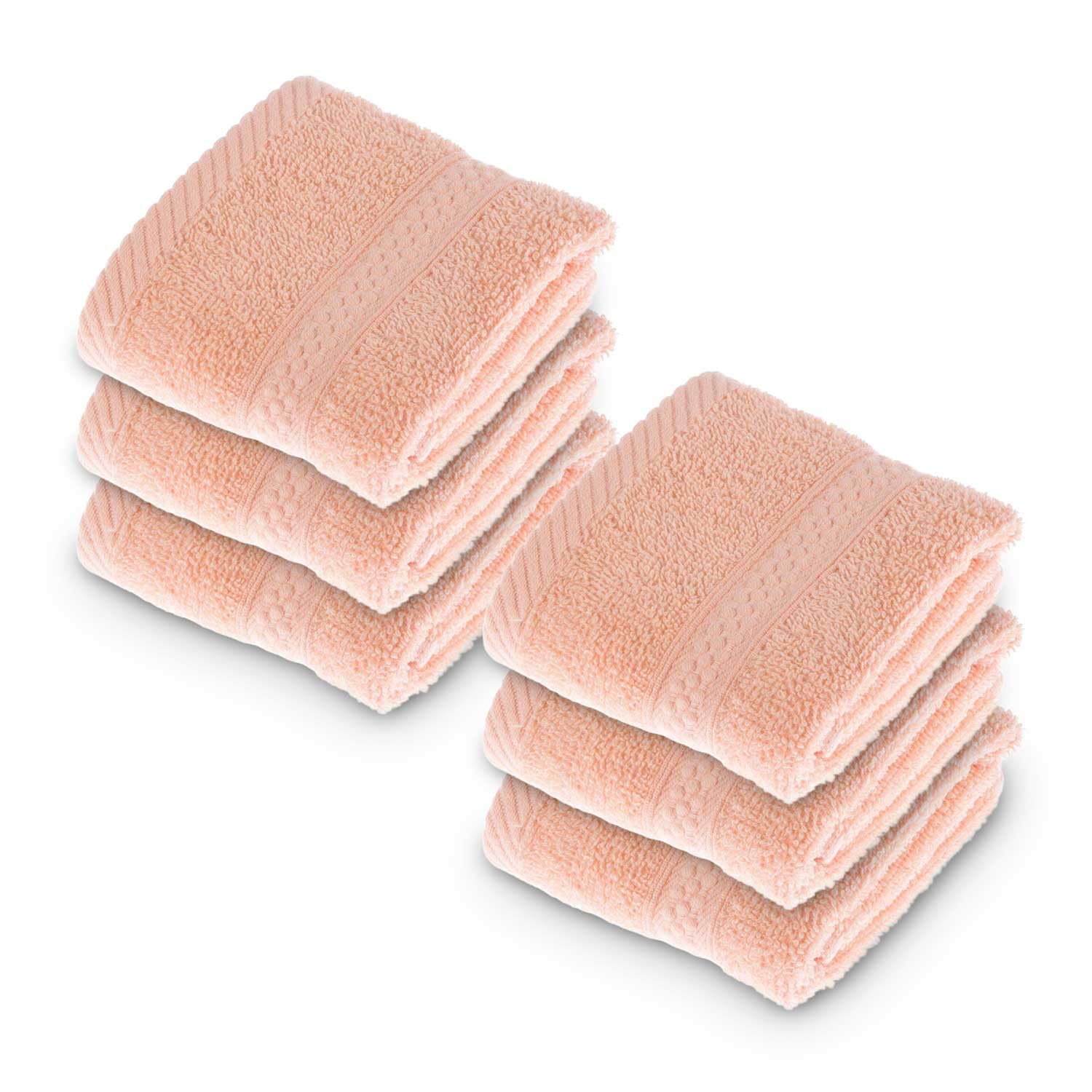 HOMESCAPES Light Blue Turkish Cotton Set of 4 Face Cloths Flannel Super Soft Thick & Absorbent 500 GSM Towel Heavy Weight for everyday Luxury — view 39