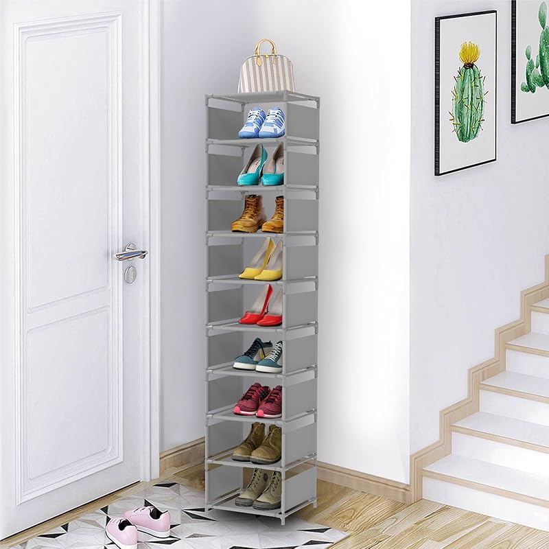 esonstyle 10 szintes fém cipőtartó szűk helyekre 10 pár cipőhöz