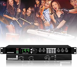 Digital Reverb Multi Effect DSP Processor, Professional Audio Processor Equalizer, Preset/Programmable 24 Bit Signal Processing, 99 Preset Programs, for Studio, Stage Performance.