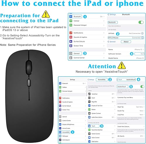 Miniatura 7 de Combo de teclado y mouse Bluetooth recargable, teclado y mouse ultradelgados de tamaño completo para Samsung Galaxy Tab A7 10.4 (2020) y todos los