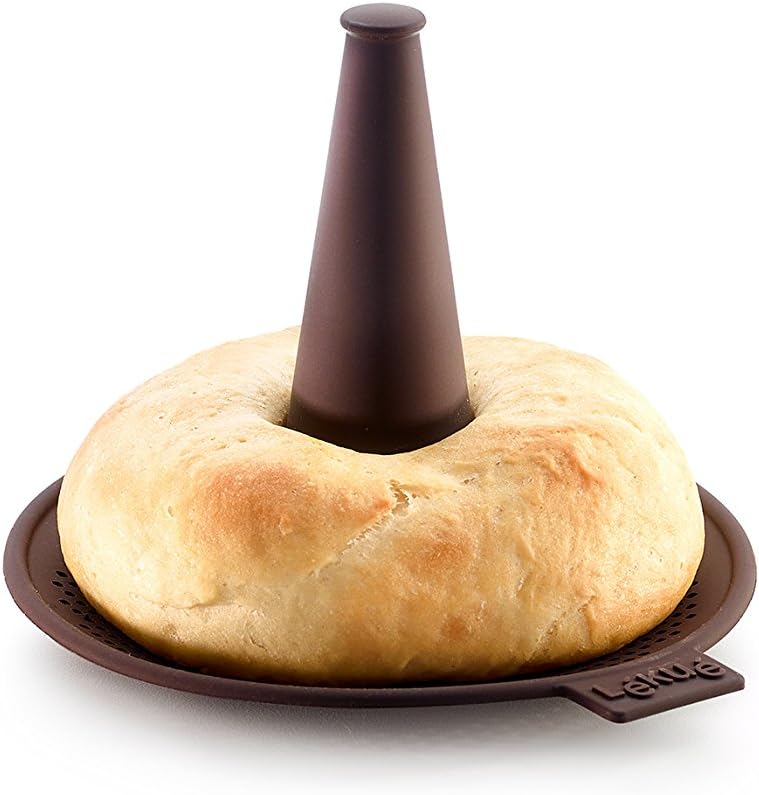 Lekue Maker with 6 Individual Bagel Molds, Brown