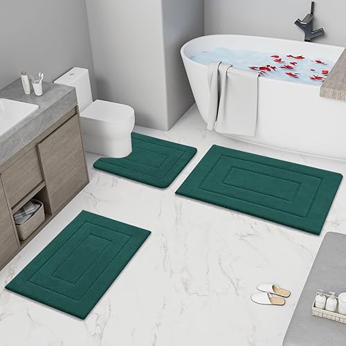 Miniatura 137 de Buganda Alfombras de baño, 24" x 16", Alfombras de baño de microfibra suaves y absorbentes, Alfombra de ducha esponjosa antideslizante, Alfombras de