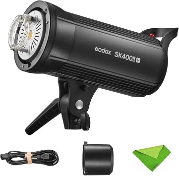 Godox SK400IIV 400Ws Strobe Studio Flash GN65 5700K 2.4G with LED Modeling Lamp Bowens Mount Monolight Strobe Light for Studio, Portrait, Commerce Photography, etc SK400II Upgraded Version