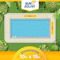 Vista 5 de Sun2Solar Cubierta solar rectangular azul de 10 pies x 15 pies Serie 1200 Manta de retención de calor para piscinas rectangulares enterradas