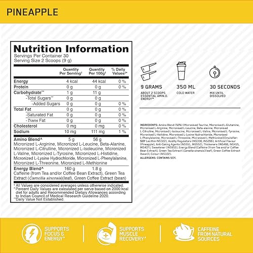 Miniatura 2 de Optimum Nutrition paquetes de energía Essential Amino Energy 105494 Polvo 1