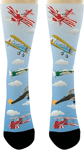Miniatura 4 de ThisWear Regalos de piloto para mujeres y hombres, calcetines novedosos de aviación, regalos de aviación, calcetines novedosos para tripulación