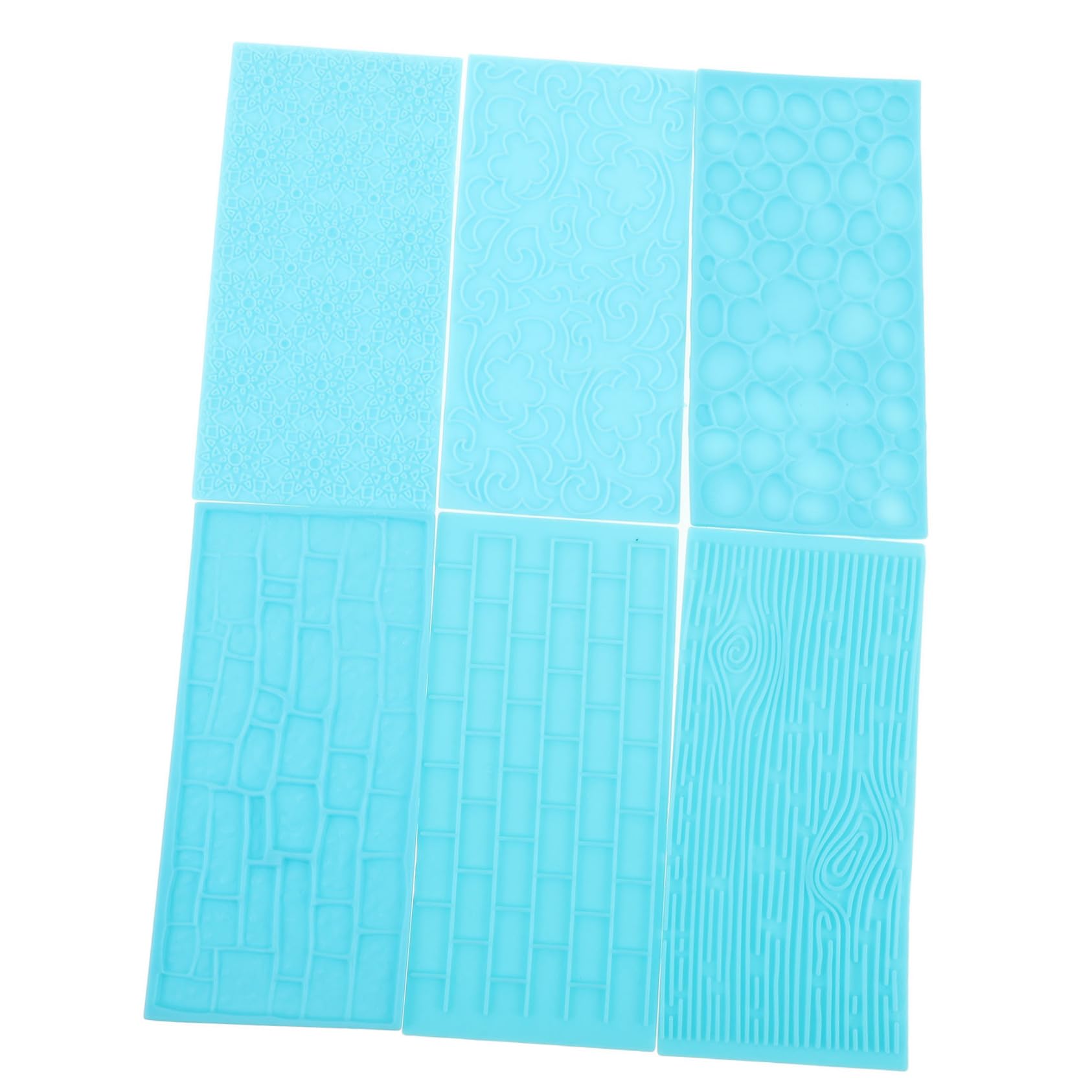 HOMSFOU 5 series Almohadilla De Textura Para Molde Arcilla De Modelado Sellos Tapete Arcilla De Modelado Herramientas De Arcilla Herramienta De Artesanía 6 piezas x 5