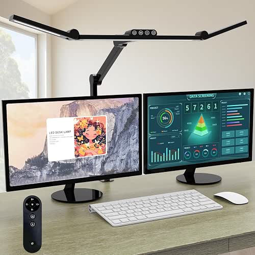 Micomlan Desk Lamp with Clamp, Architect Led Desk Lamp for