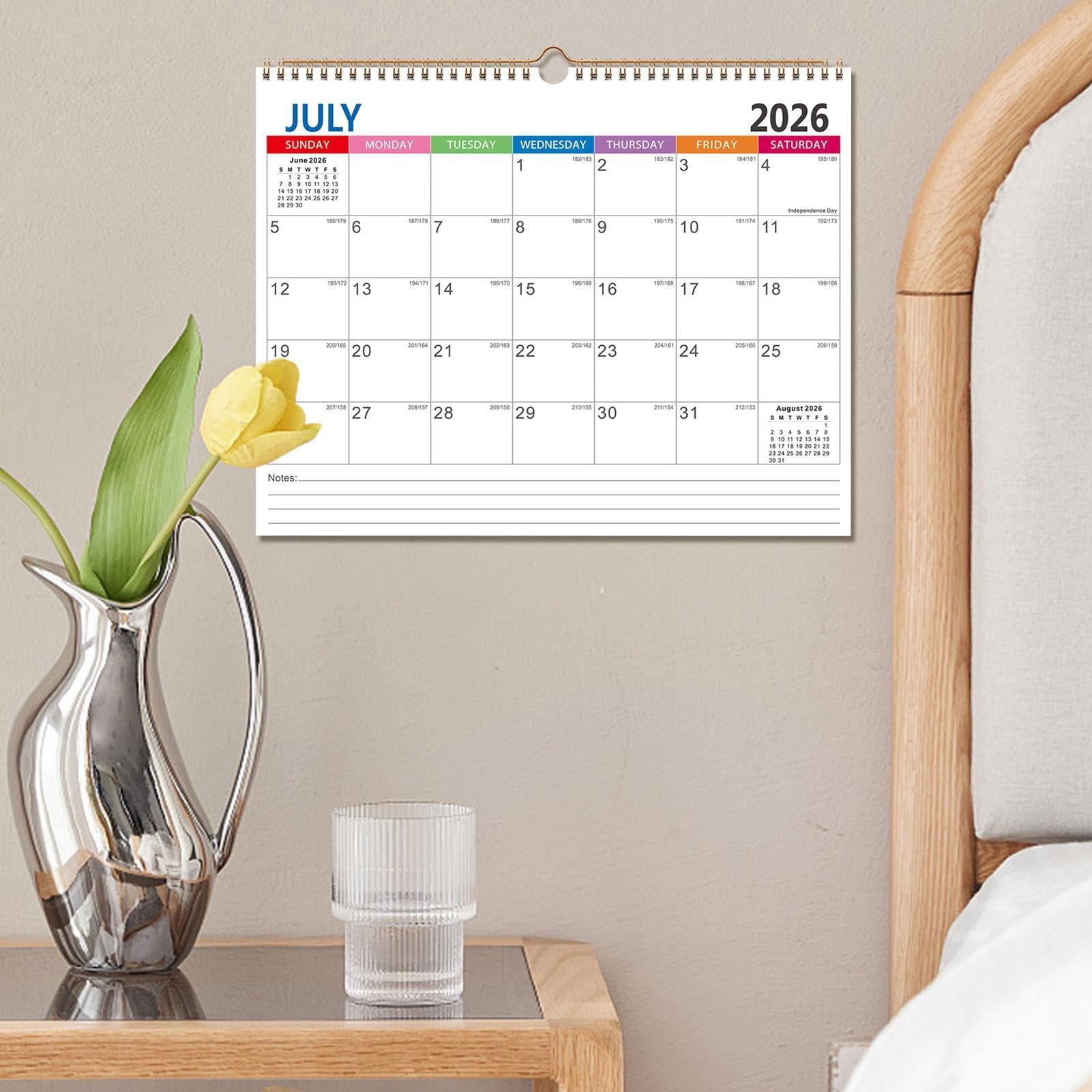 Wandkalender 2026-2027 Planer Von Juli 2026 Bis Dezember 2027 | 18-Monats-Familienkalender Geeignet für Ihre Terminplanung, Organisation, Planung und Terminkoordination Ihrer Termine