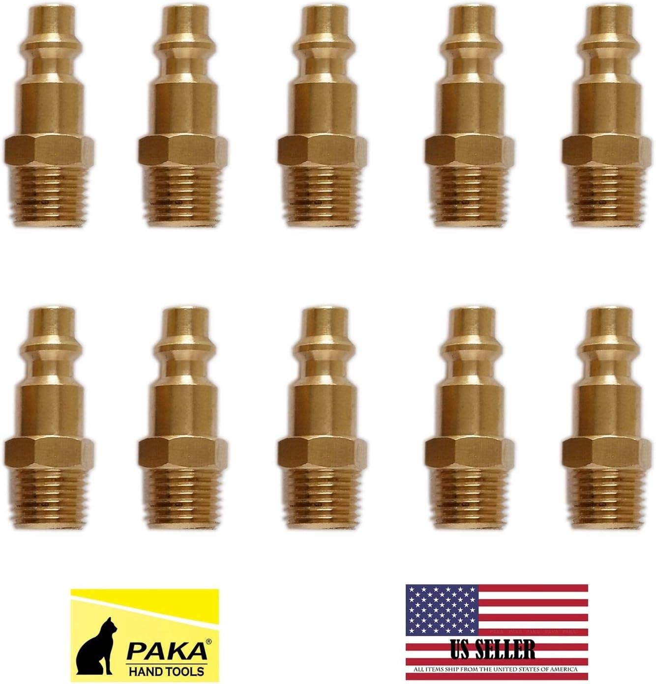 10 PC 1/4" NPT Brass Coupler Female Plug Quick Connect Air Compressor