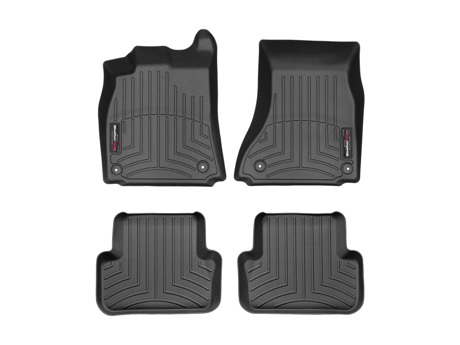 WeatherTech Custom Fit FloorLiners for Audi A4 S4 A4-1st 2nd Row 44212-1-2 Black