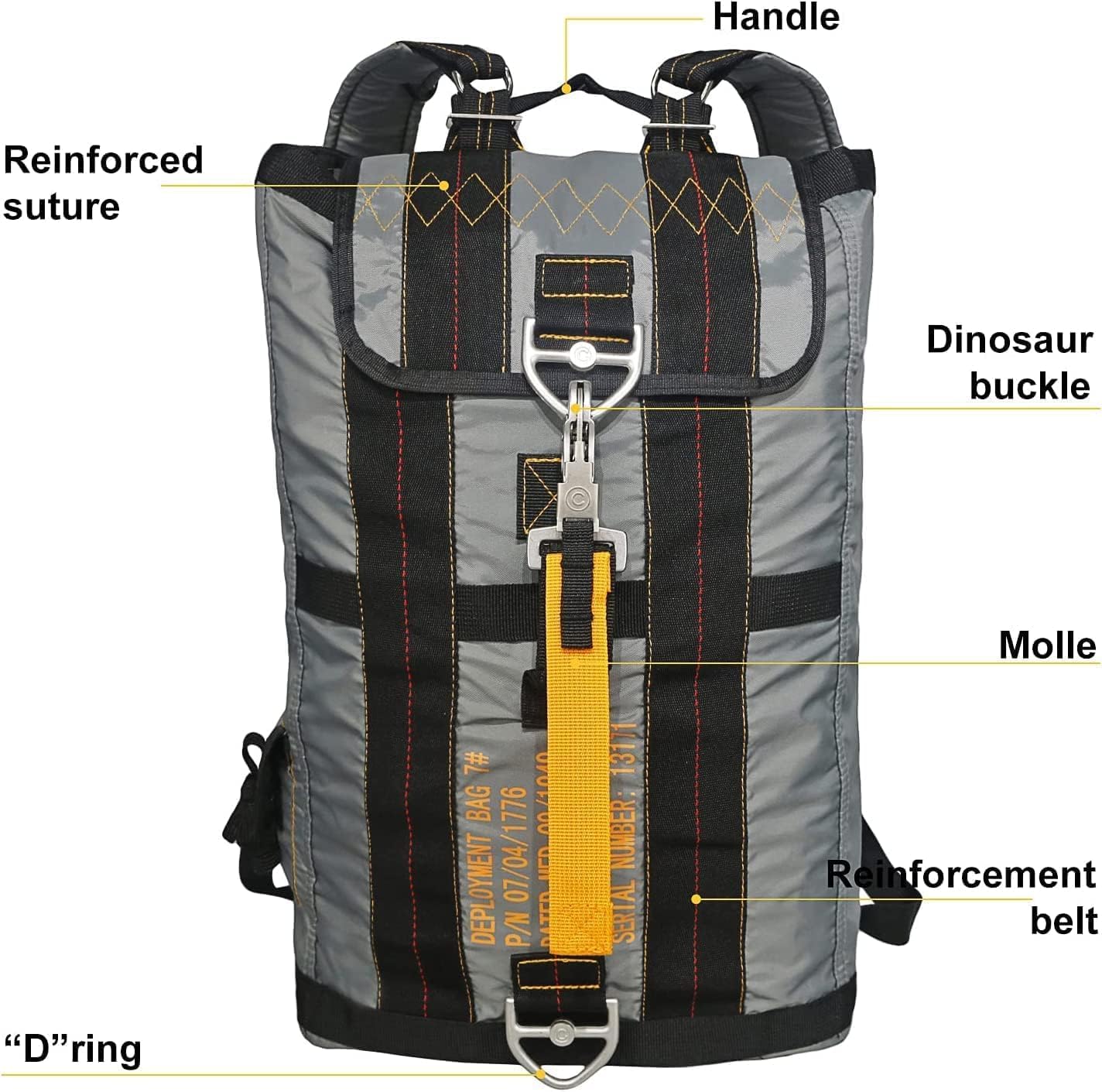 HYKING AIR FORCE Parachute Buckles Hook Tactical Deployment Weekender Backpack