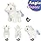 Hopearl Walking Unicorn with Glowing Horn Interactive Electronic Pet Plush Unicorn Toy with Sounds and Movements Animated Gift for Toddlers Birthday, White, 7\'\'