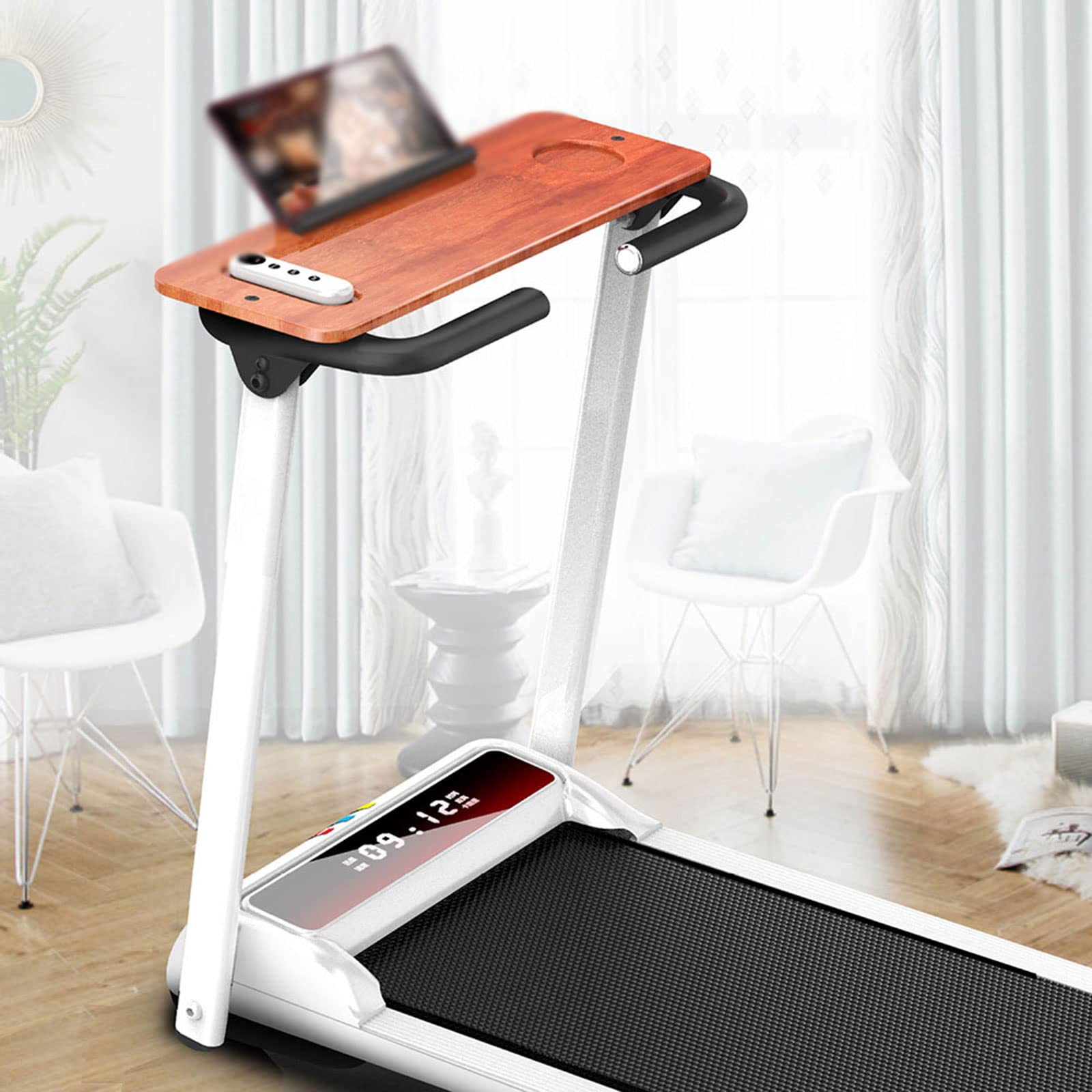 Treadmills, Foldable Electric Treadmill, Gym Home Portable Small LCD Display Screen Ultra-Quiet Indoor Fitness Equipment, 1-10Km/H, Very Suitable for Home Office and Gym