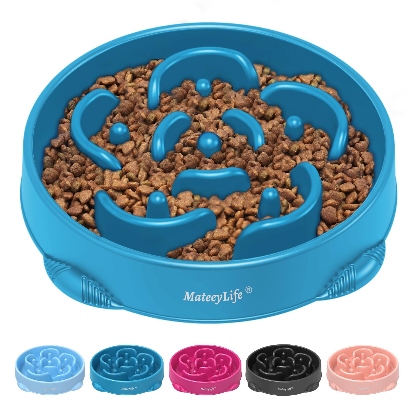MateeyLife, Ciotole per Cani con Alimentazione Lenta, Anti-Soffocamento, Interattive, Bloat Stop Labirinto, per Razze di Taglia Grande