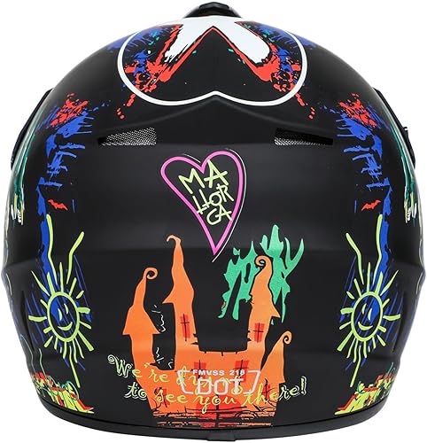 Miniatura 3 de Casco Motorcross, casco todoterreno para motocross, casco ATV, casco de motocicleta juvenil, casco de cara completa unisex, cómodo y ligero,