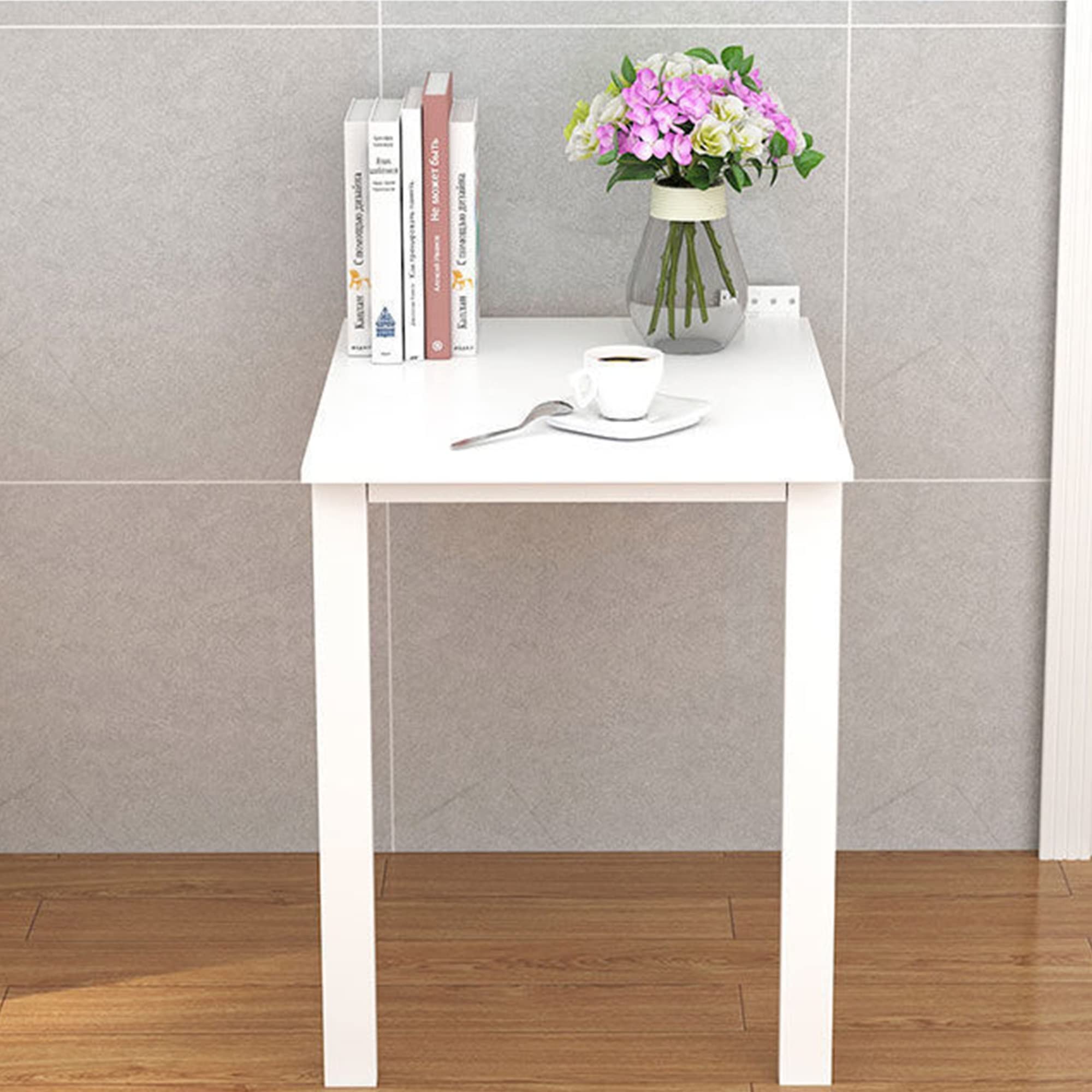 Table pliante en bois gain de place pour cuisine et bureau