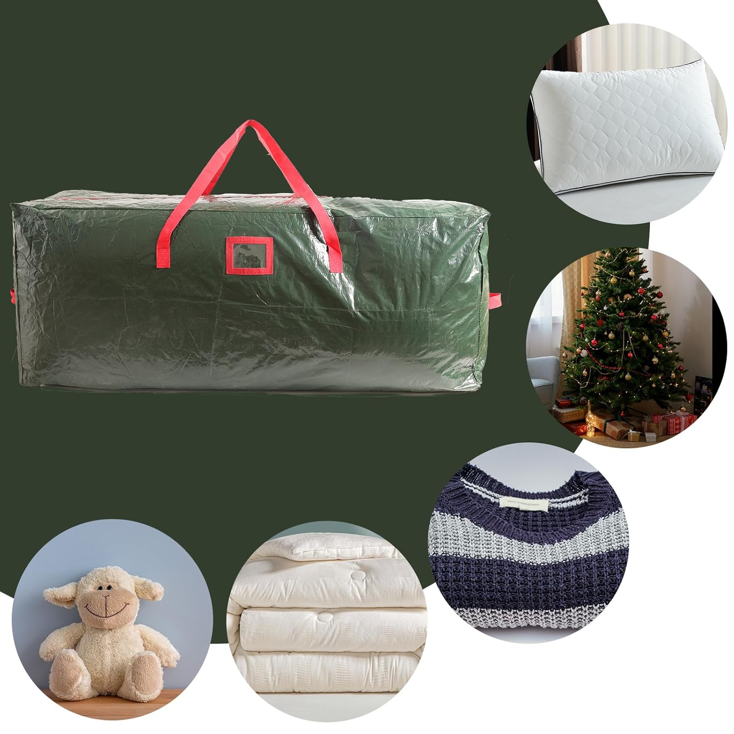 Lelezia Moving Bags Extra Large Strong 476.3L Waterproof Garden Furniture Cushion Storage Bags with Zips, Jumbo Storage Bag for Laundry Travelling Moving Clothes Bedding Duvets... - Image 4