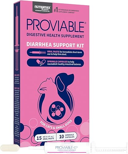 Nutramax Probióticos proviables para perros y gatos pequeños, kit de apoyo para la diarrea, suplemento de salud digestiva con múltiples cepas de