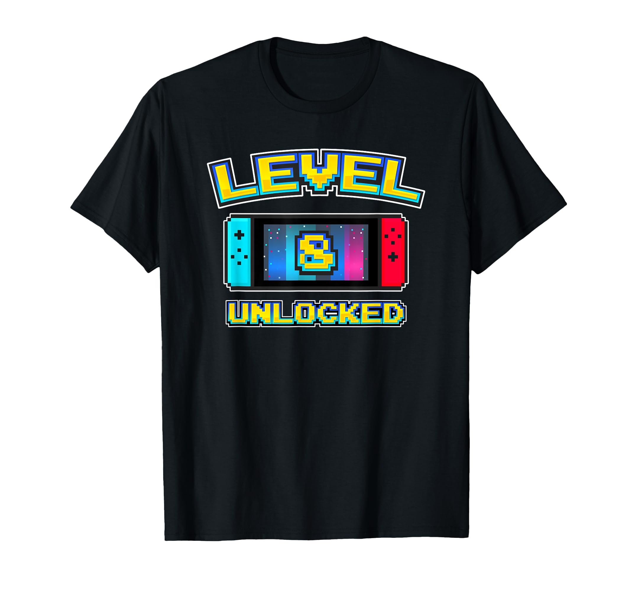 Level 8 Unlocked Birthday Boy 8 Years Old Video Games T-Shirt