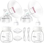 Pièces de pompe à sein compatibles avec Spectra S1/S2/9 Plus, Accessoires non originaux, remplacements complets Inclure 24mm Mélanges, robinets, protecteurs de l'écoulement arrière (bills inclus), tubulures et bouteilles