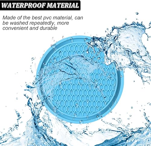 Miniatura 4 de BELOMI Portavasos para automóvil, paquete de 4 posavasos antideslizantes de inserción automática, 2.75 pulgadas, de silicona, impermeable, tapete