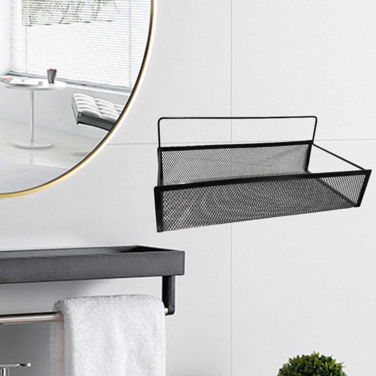 BNF Shower Organizer Iron Bathroom Wall Organizer for Garage Room Laundry Black | Home & Garden | Household Supplies & Cleaning | Home Organization | Storage Bins & Baskets 2