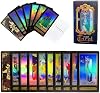 Tarot Cards Set, 78 Tarot Cards for Beginners, Surface Laser Tarot Card Deck with English Instructions Book