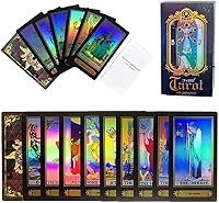 Vista 1 de Juego de cartas de tarot, 78 cartas de tarot para principiantes, tablero de cartas de tarot láser de superficie con libro de instrucciones en inglés