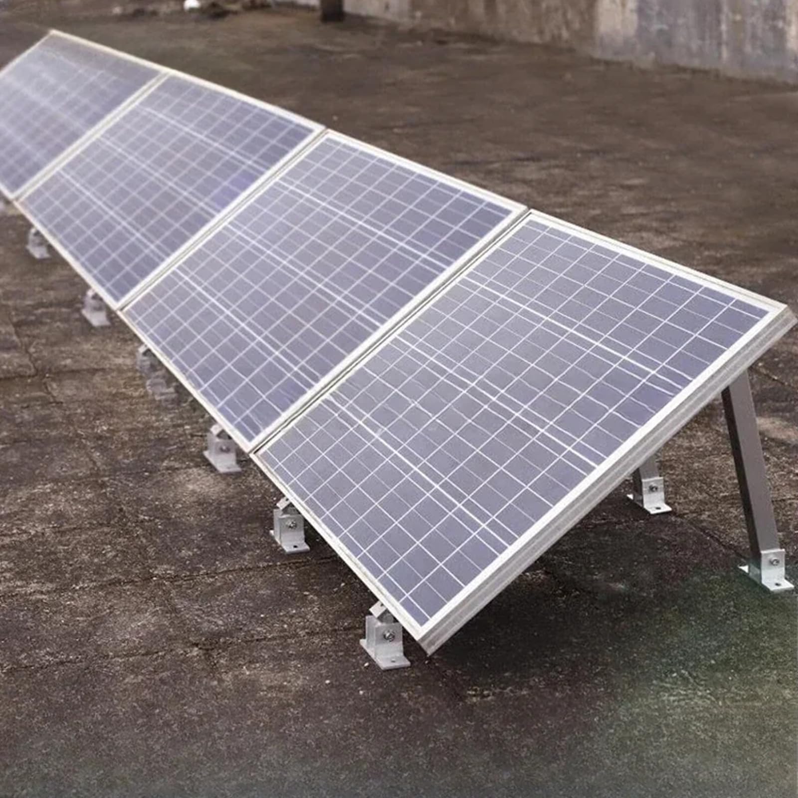 Staffe di montaggio regolabili per pannello solare per tetto camper, set di inclinazione in alluminio resistente per un'esposizione ottimale al sole