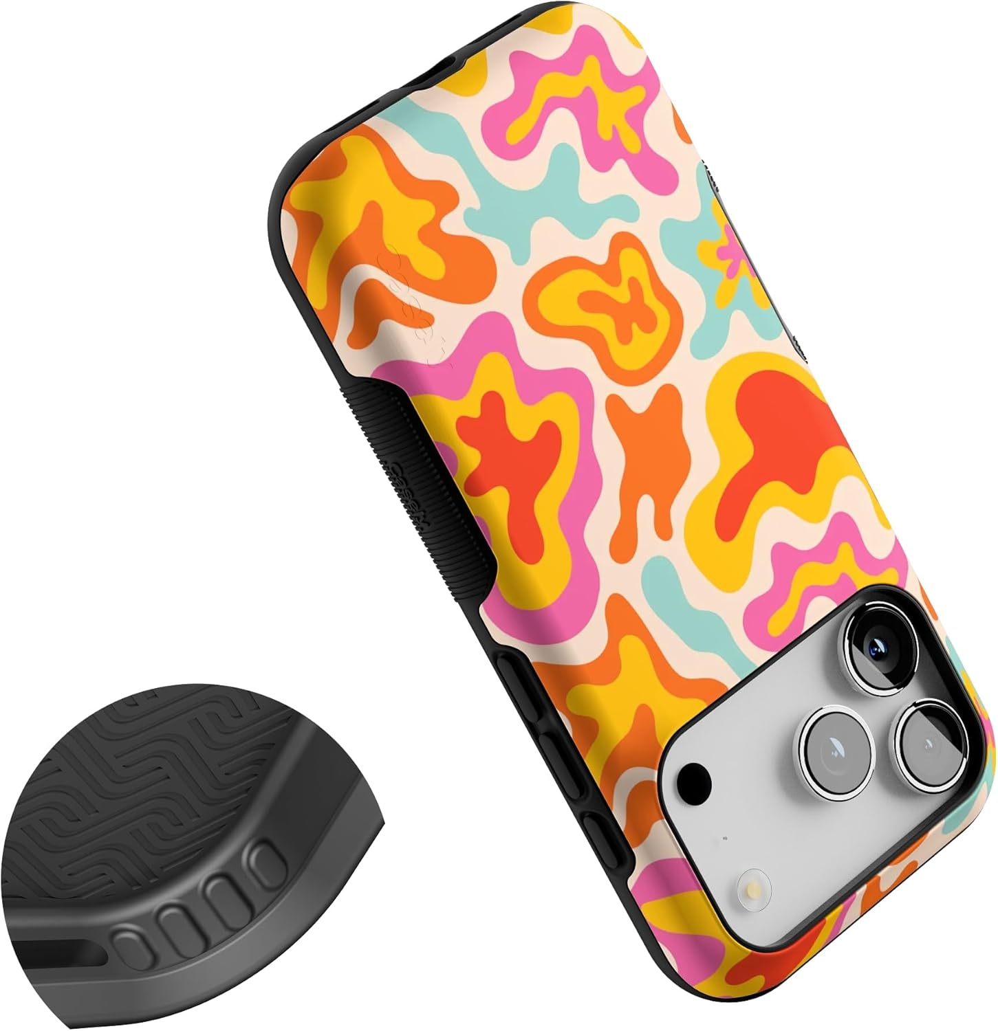 Casely iPhone 17 Pro Case | Tropical Color Splash | Abstract Retro | Bold Protective Design | Compatible with MagSafe - Image 5