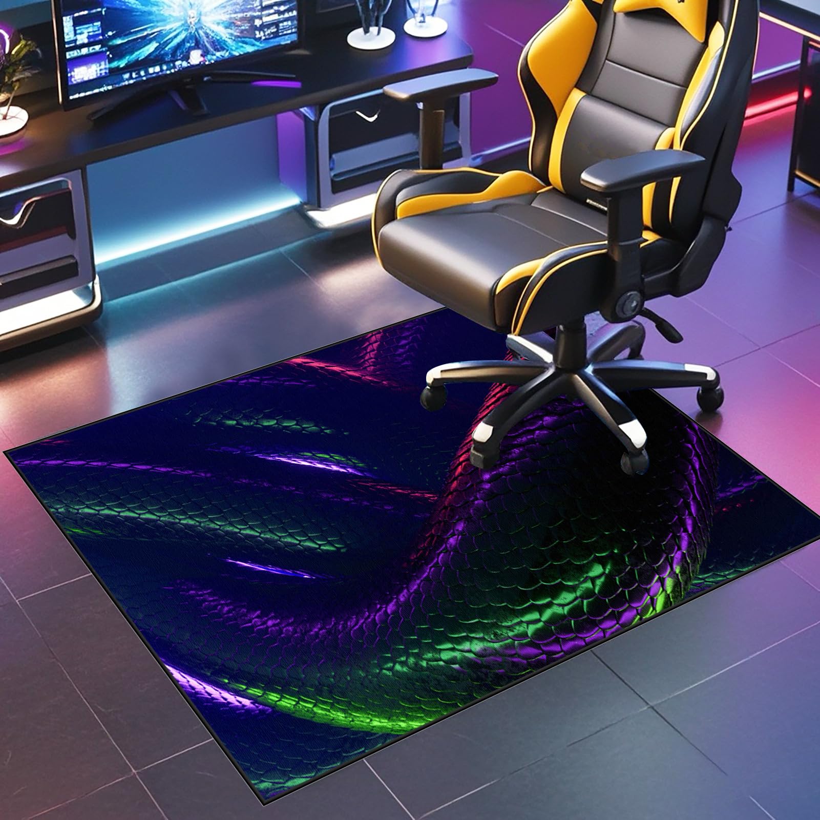 JaevKwzy Office Gaming Chair Mat for Hardwood Floor Carpet Chair Mats Office Floor Protector Mat for Desk Chair Easy Glide 70 x 90 cm Non Slip Computer Desk Chair Mat for Wood and Tile Floors