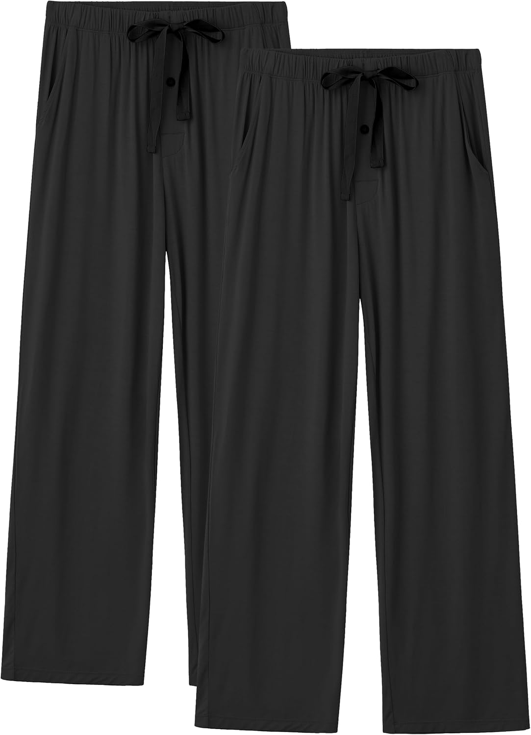 COLORFULLEAF Mens Pajama Pants Lightweight Bamboo Rayon Lounge Pants Summer Drawstring Sleep Bottoms with Pockets