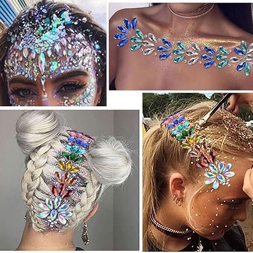 Miniatura 3 de 1000 gemas de cristal AB de diamantes de imitación coloridos, joyas de piedras preciosas acrílicas con parte trasera plana, manualidades para