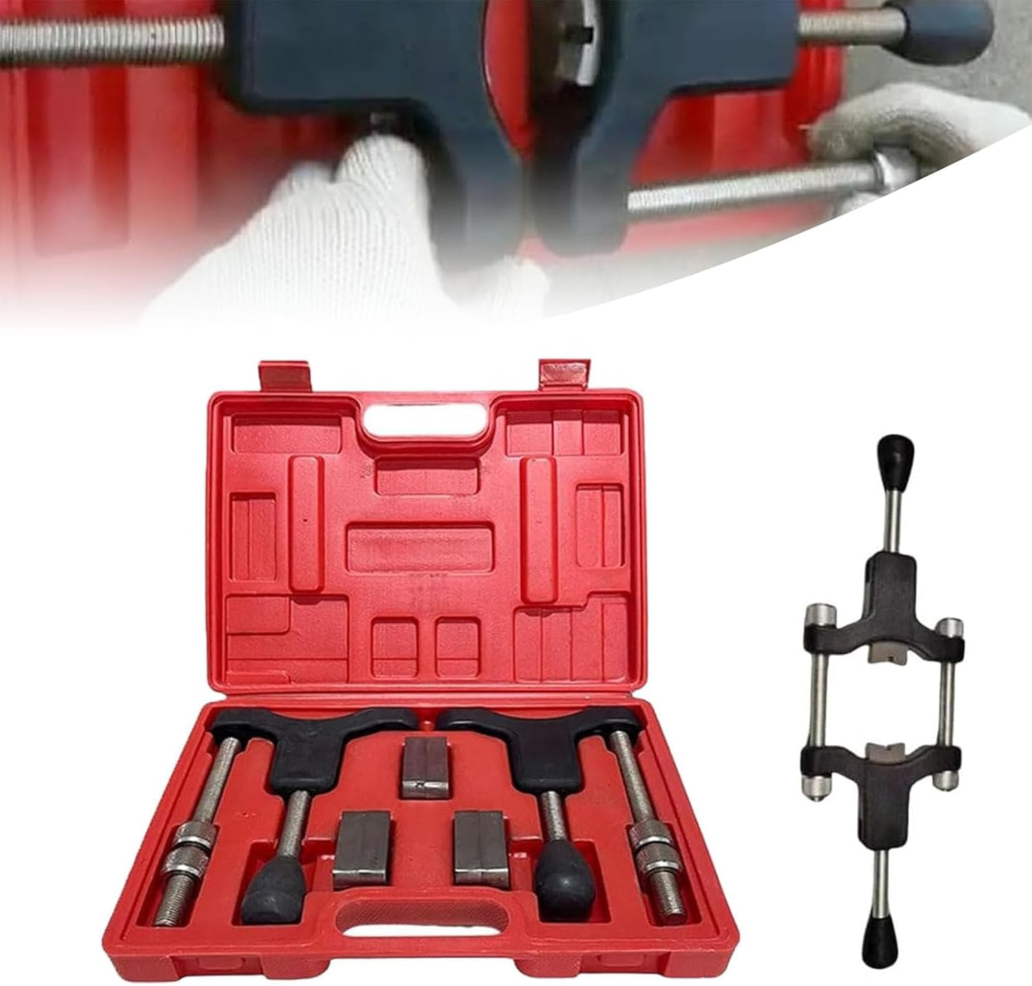 Integrated Half Shaft Sleeve Thread Corrector Repair Tool Kit, Quick Adjustment Thread Restorer, for 30-100 mm, Professional Thread Corrector, for External Bolt Thread Repair