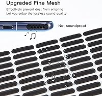Vista 2 de 48 calcomanías universales de malla para altavoz de teléfono, compatibles con iPhone 17, 16, 15 Pro Max, iPhone 14, 13, 12, Samsung Galaxy S23-S20