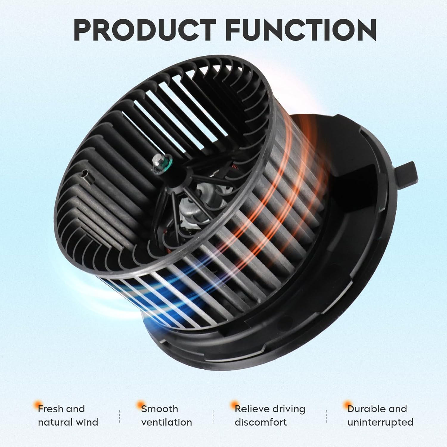 Front HVAC Heater Blower Motor Fit for 2006-2010 Volkswagen Tiguan, 2006-2013 Audi A3, A3 Quattro, Compatible with Volkswagen Tiguan Limited, Jetta Wagon, GTI, Passat, CC, Rabbit, Eos
