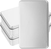 Vista 1 de Luxshiny Contenedores de comida 3 piezas, caja de almacenamiento de hojalata, caja de hojalata rectangular, contenedor de lata para dulces, tarro