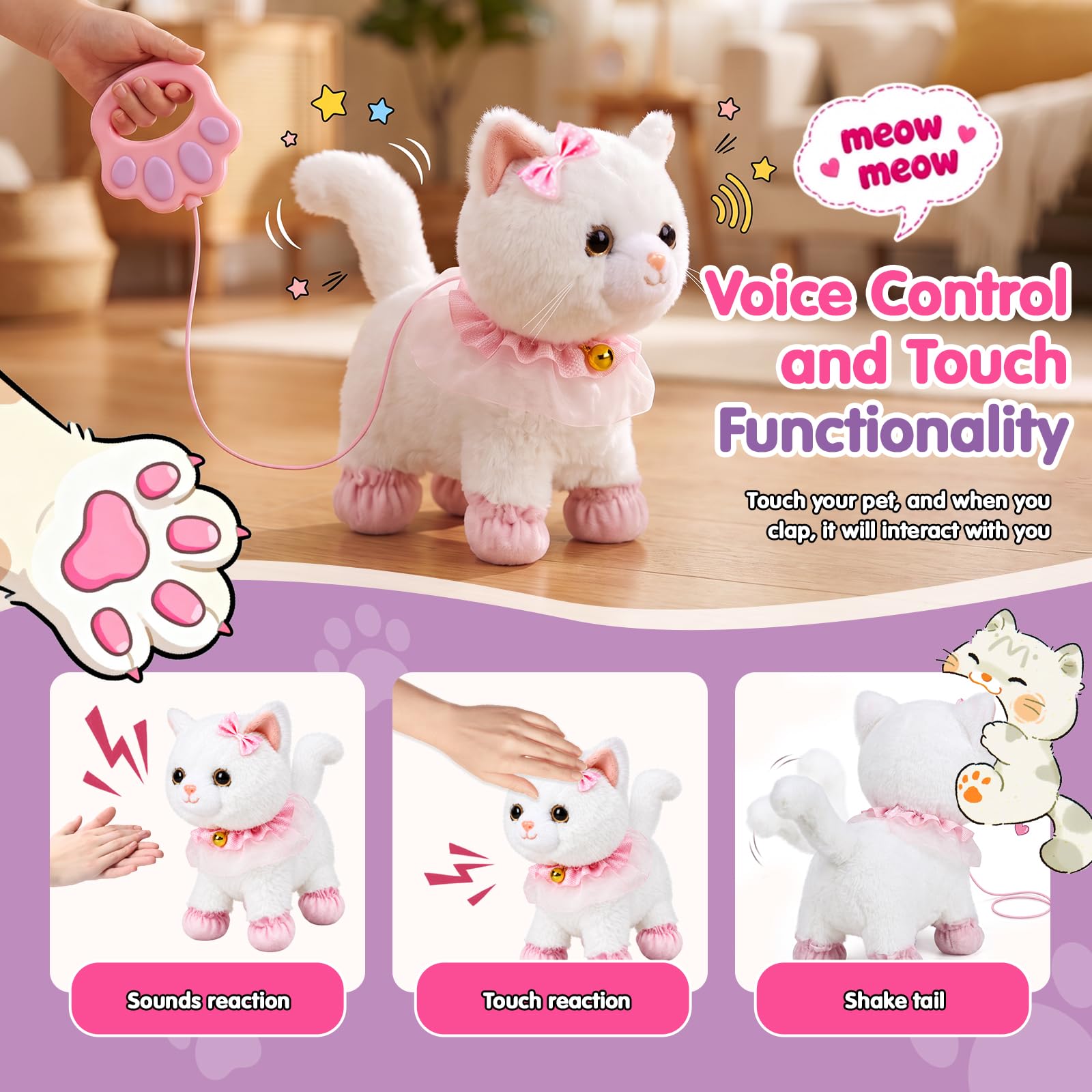 Amazon.com: Jimate Interactive Electronic Plush Toy Walking and