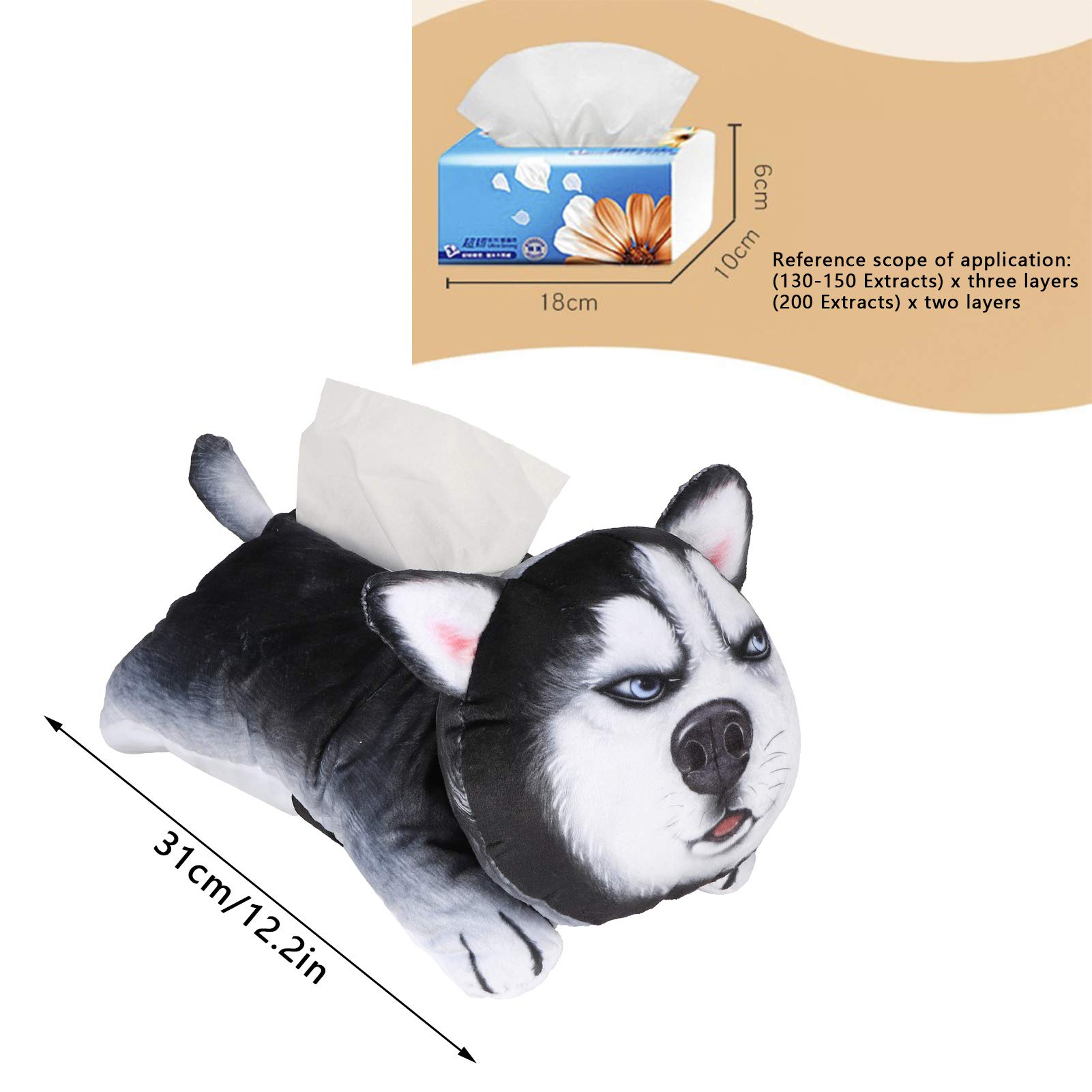MISNODE Housse Boîte à Mouchoirs Voiture Mignonnes Fesses De Chat - Rose, Peluche Douce, Distributeur Serviettes Suspendu