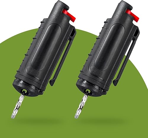 Paquete de 2 llaveros de pimienta azul cielo con espray de pimienta para mujer, defensa personal para niñas, con liberación rápida para un fácil