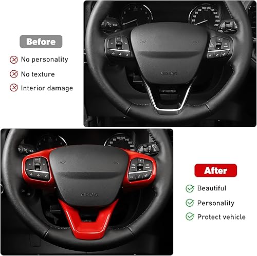 Miniatura 2 de Linskip Cubierta para panel de volante para Ford Bronco Sport 2021 2022, calcomanía decorativa para marco de volante, accesorios para interiores de