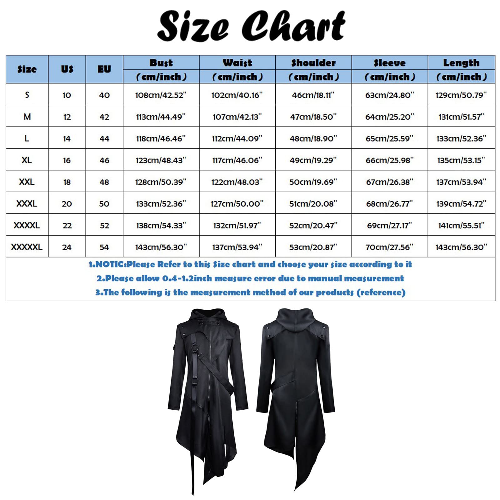 Herren Steampunk Mantel, Smoking Retro Renaissance Gothic Viktorianischen Mantel Halloween Karneval Kostüm Für Herren Vintage Mittelalter Jacke Gotisch Mantel Herren, Smoking Für Karneval Fashing